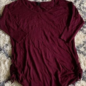 Burgundy top